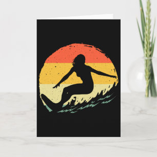 Surfkunst für Frauen Mädchen Strand Surfer Hawaiia Karte