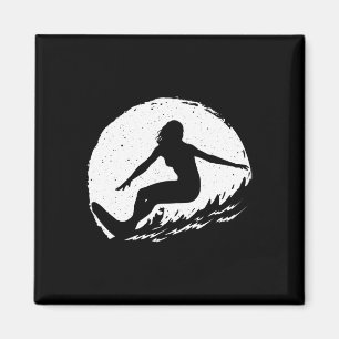 Surfkunst für Frauen Mädchen Strand Surfer Hawaiia Magnet