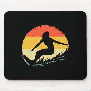 Surfkunst für Frauen Mädchen Strand Surfer Hawaiia Mousepad