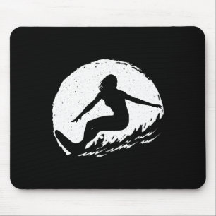 Surfkunst für Frauen Mädchen Strand Surfer Hawaiia Mousepad