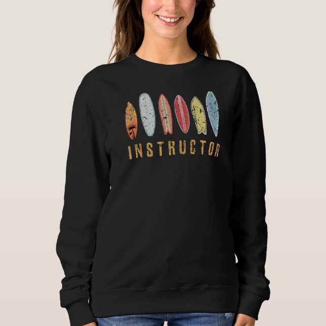 Surflehrer Vintag Surfboard Classic Surfe Sweatshirt (Vorderseite)