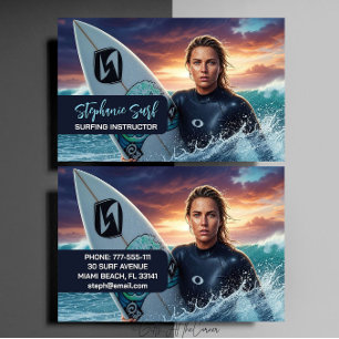 Surflehrerin  visitenkarte