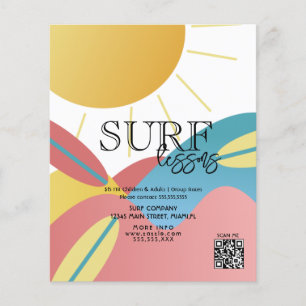 Surflektionen Erwachsene Kinder Geschäfts Flyer 