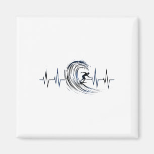 Surfliebhaber Herzschlag Surfboards Surfboarder Su Magnet