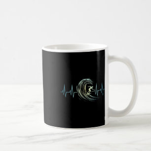 Surfliebhaber Herzschlag Surfboards Surfer Kaffeetasse