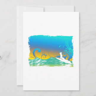 Surfmädchen Einladung