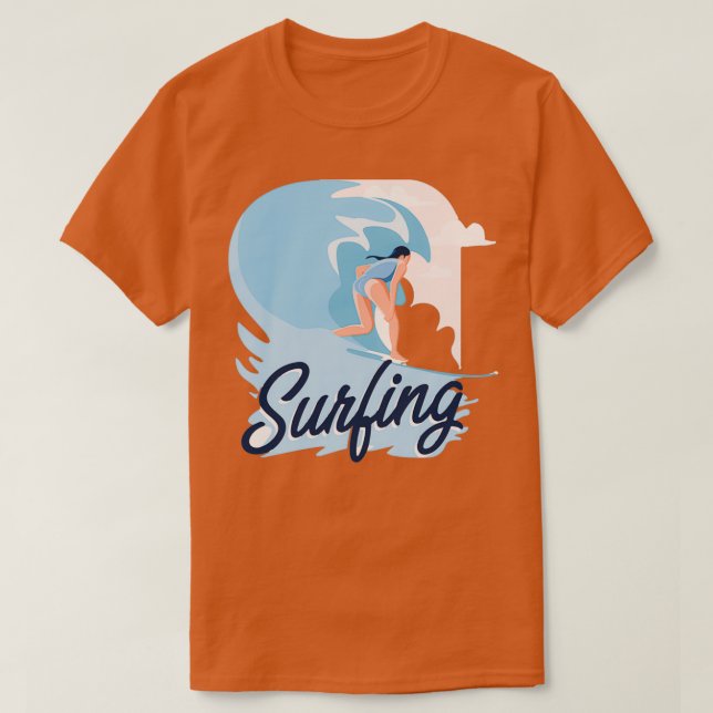Surfmädchen T-Shirt (Design vorne)
