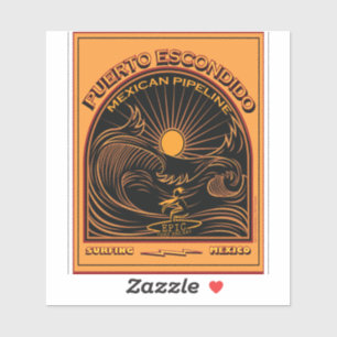 SURFMEXIKANISCHES PIPELINE PUERTO ESCONDIDO MEXICO AUFKLEBER