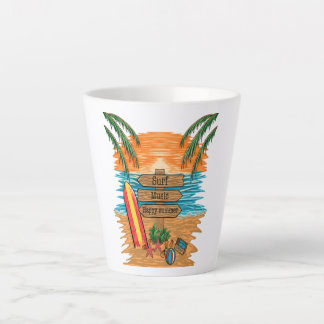 Surfmusik glücklicher Sommer Milchtasse