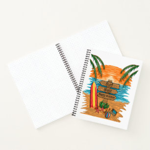Surfmusik glücklicher Sommer Notizbuch
