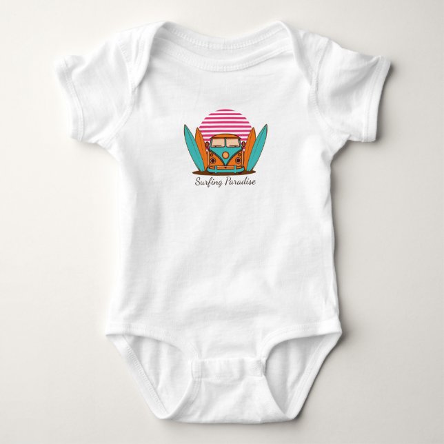 Surfparadies Baby Strampler (Vorderseite)