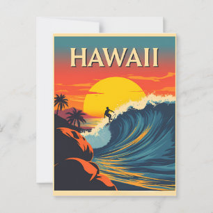 Surfparadies: Hawaii Sunset Adventure Postkarte