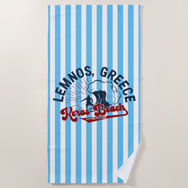 Surfparadies: Keros Beach, Lemnos, Griechenland Strandtuch (Vorderseite)