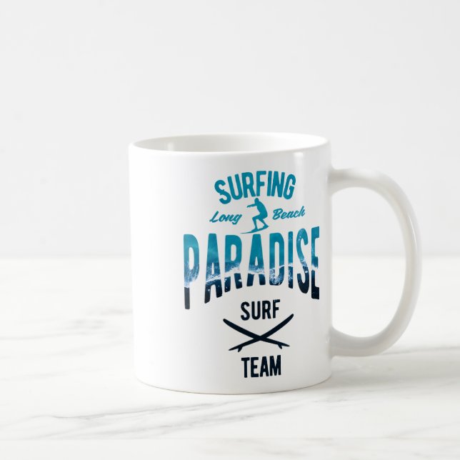 Surfparadies Long Beach Surf Team Wave Rider D Kaffeetasse (Rechts)