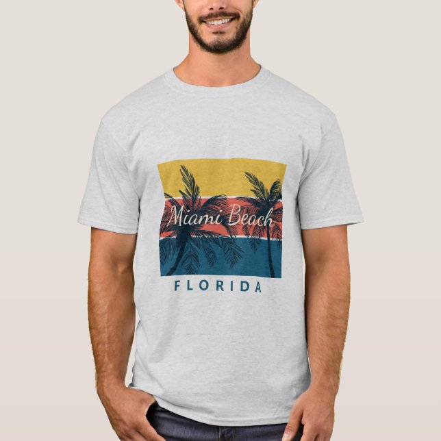Surfparadies Miami Beach Florida T-Shirt (Vorderseite)