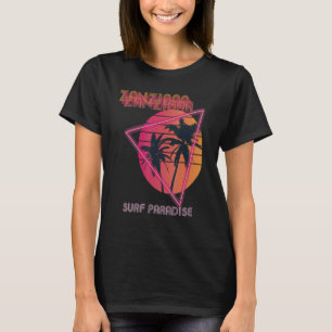 Surfparadies Sansibar Retro Beach Palm Vacat T-Shirt