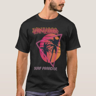 Surfparadies Sansibar Retro Beach Palm Vacat T-Shirt