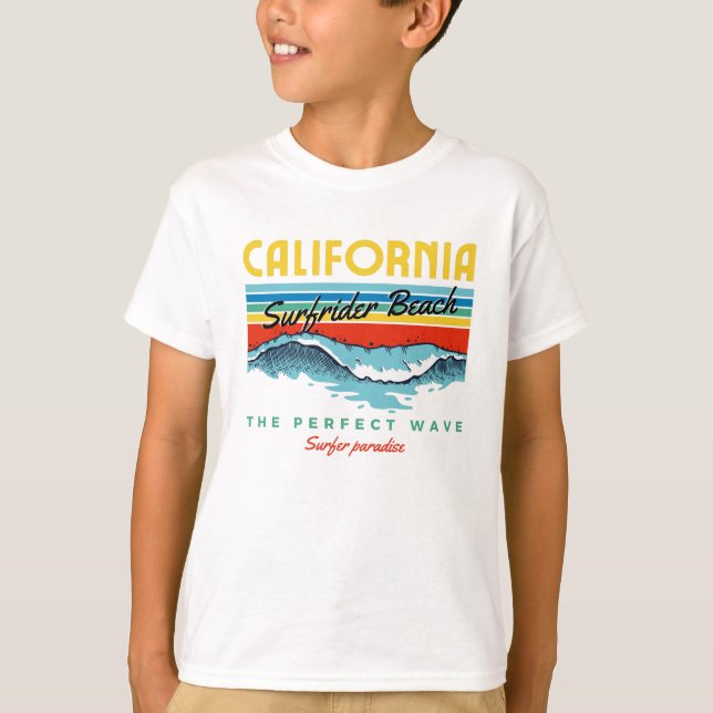Surfrider Beach California Niedliches Geschenk T-Shirt (Vorderseite)