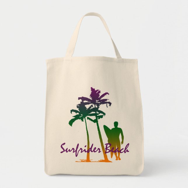 Surfrider Beach Hawaiian Palm Tree Blend Tragetasche (Vorne)