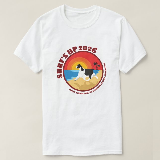 Surfs Up 2026 ESS T-Shirt Herren (Design vorne)