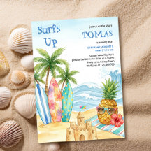 Surfs Up Aloha Tropischer Strand Kindergeburtstag