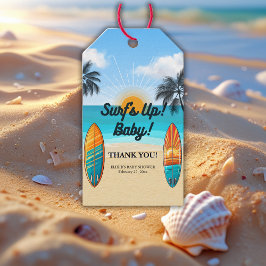Surf's Up Baby - Babydusche Geschenkanhänger