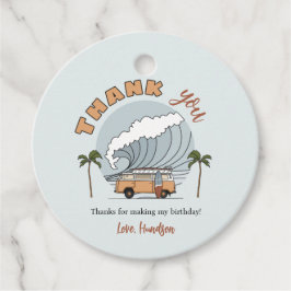 Surf's Up Birthday Circle Vielen Dank Tag Geschenkanhänger