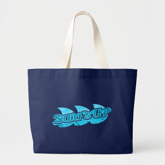 "Surf's Up" blaue Surfer Tasche (Vorne)