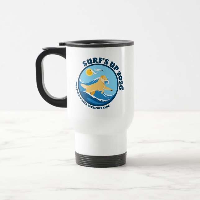 Surfs Up Goldener Becher Reisebecher (Links)