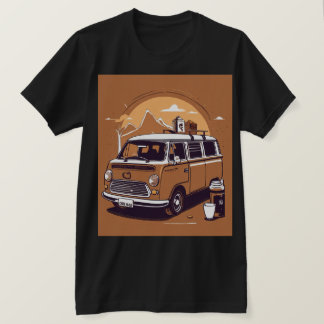 "Surf's Up: Happy Camper Van Sticker" T-Shirt