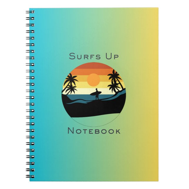 Surfs-up-Notebook Notizblock (Vorderseite)