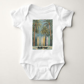 Surf's Up, Pastellstil Personalisiert Baby Strampler