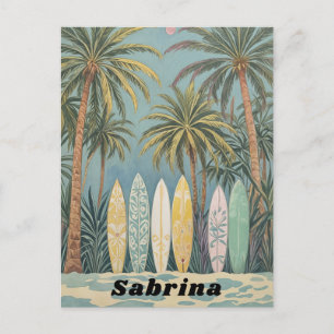 Surf's Up, Pastellstil Personalisiert Postkarte