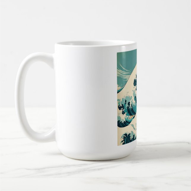 Surf's Up Retro Wave Design Classic California Kaffeetasse (Links)