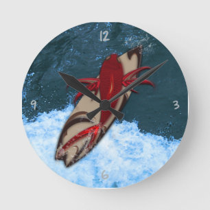 Surf's Up Round Clock Runde Wanduhr