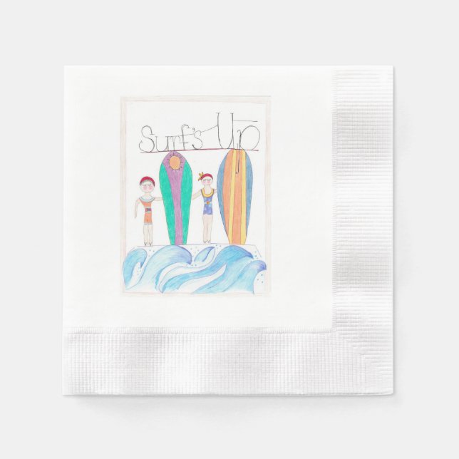 Surfs Up Servietten (Vorderseite)