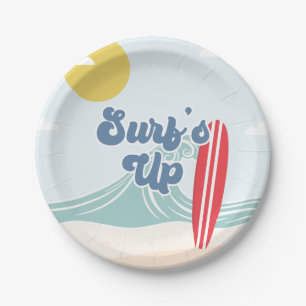 Surfs Up Strandgeburtstag Pappteller
