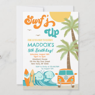 Surf's up Surf Beach Surfs Einladung zum Geburtsta