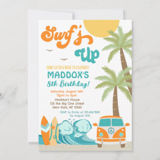 Surf's up Surf Beach Surfs Einladung zum Geburtsta