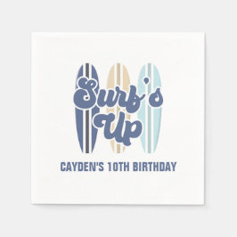 Surf's Up Surfboard Strand Geburtstag Serviette