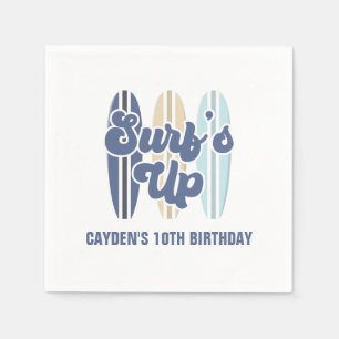 Surf's Up Surfboard Strand Geburtstag Serviette