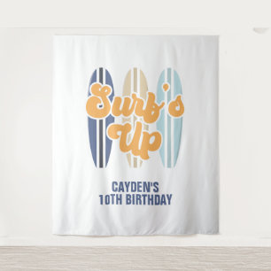 Surf's Up Surfbrett Strand Geburtstagsbanner Wandteppich