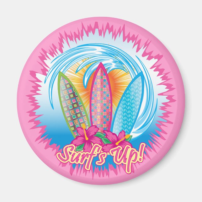 Surf's Up - Surfer Girl Magnet (Vorne)