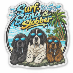 Surfsand und Sabber Aufkleber