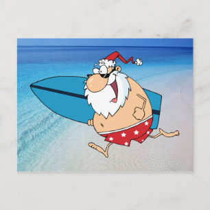 Surfsanta Feiertagspostkarte