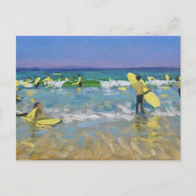 Surfschule in St. Ives Postkarte (Vorderseite)