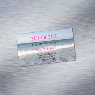 Surfshop/Jet Ski Travel Ocean Beach Magnetische Visitenkarte