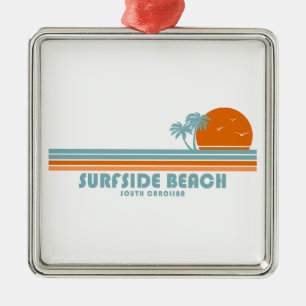 Surfside Beach South Carolina Sonnenpalmen Ornament Aus Metall