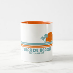 Surfside Beach South Carolina Sonnenpalmen Zweifarbige Tasse