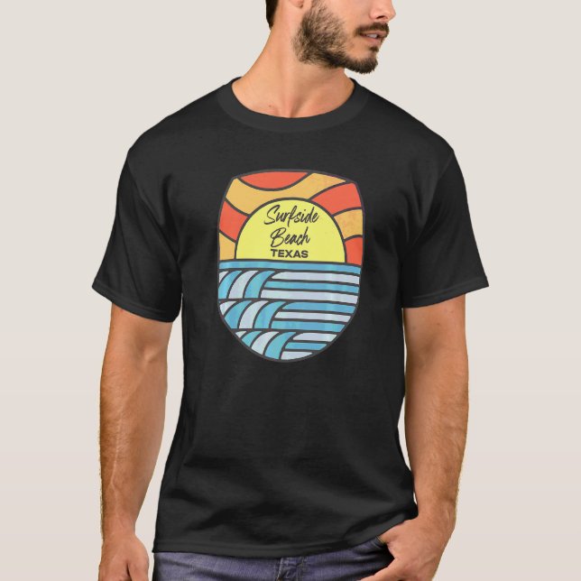 Surfside Beach Texas Tx Atlantischer Sonnenaufgang T-Shirt (Vorderseite)